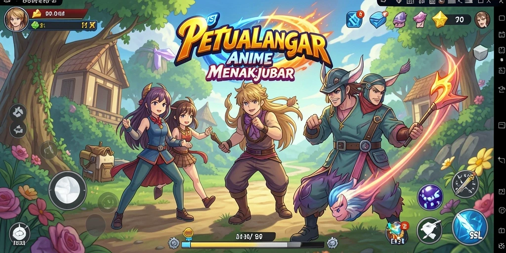 Screenshot gameplay <strong>9SL</strong> dengan tampilan karakter dan lingkungan yang indah.