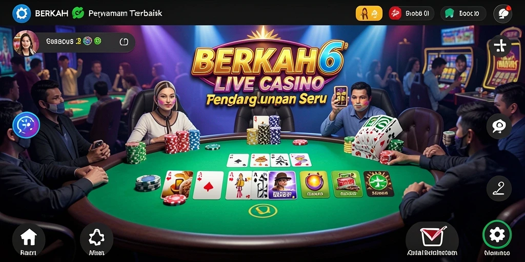 Tampilan live dealer yang interaktif dalam permainan Live Casino.