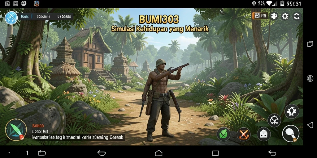 Tampilan gameplay BUMI303 yang menarik dan penuh warna.