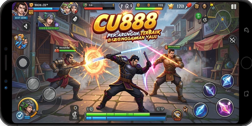 Tampilan gameplay CU888 yang memukau dalam pertarungan Fighting.