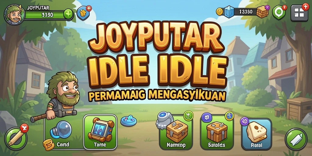 Screenshot JOYPUTAR menampilkan aksi karakter dalam permainan Idle.