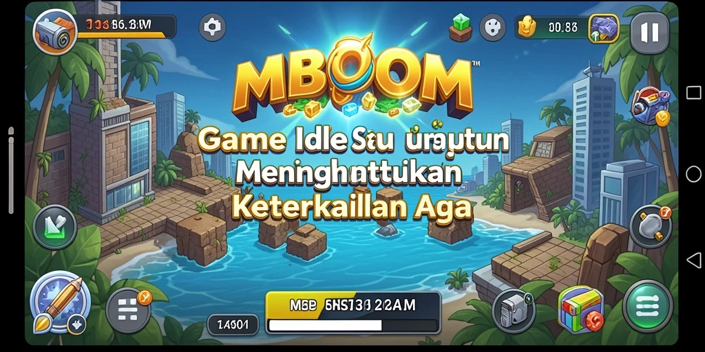 Gameplay seru MBOOM dengan grafis menarik dan fitur unik.